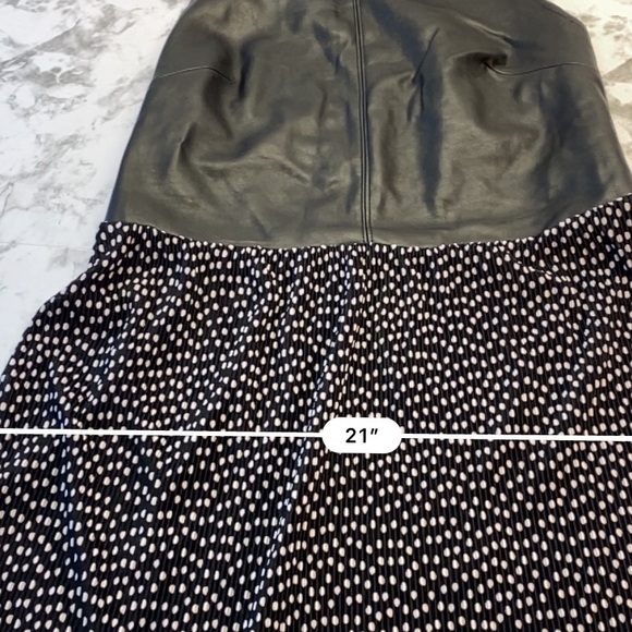 Zara Adorable Black & White Polkadot Dress Large silver Zipper detail Size Small - Picture 10 of 12